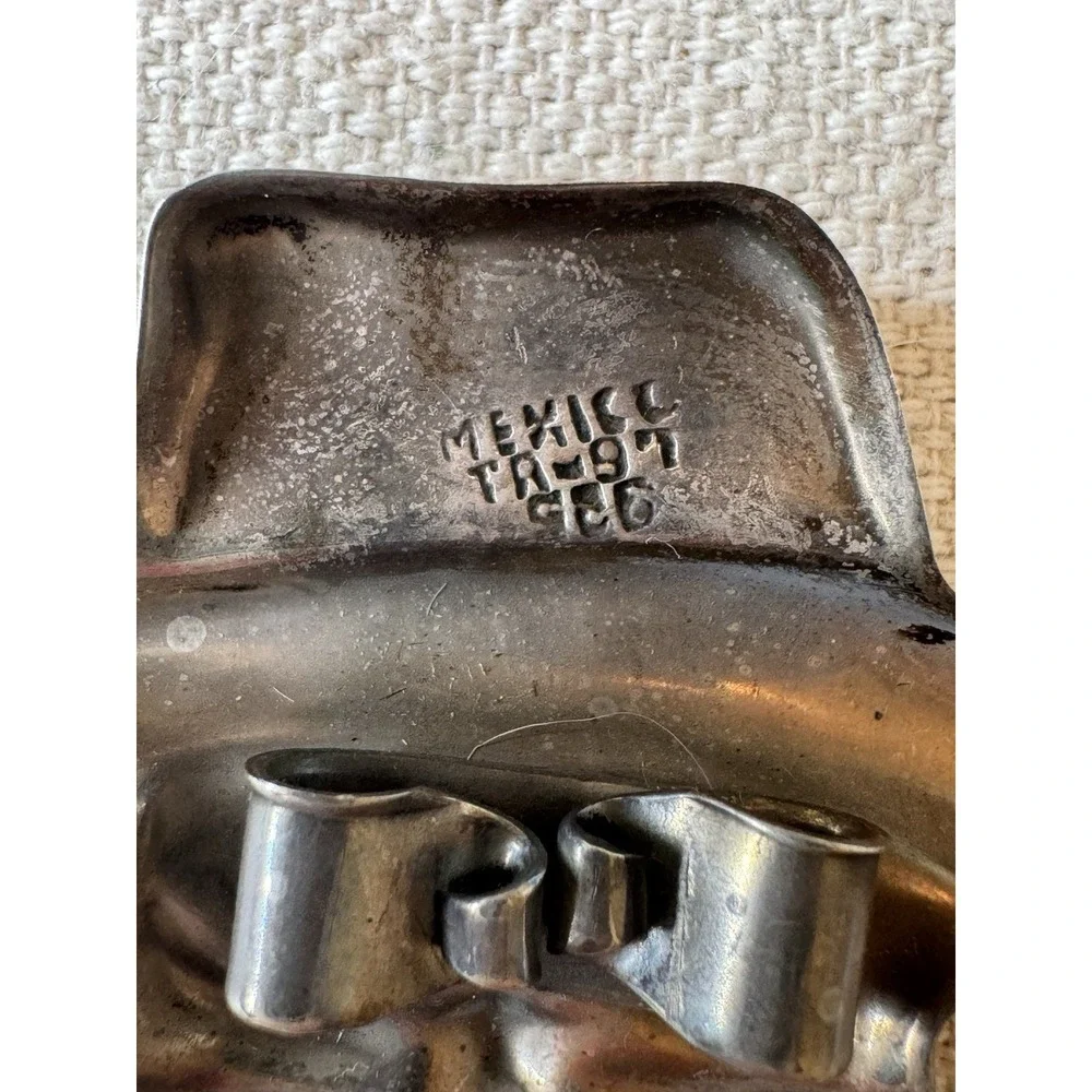 TR-97 Mexico 925 Sterling Silver Cowboy Bolo Slide Boot & Western Hat 9.7g